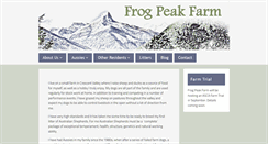 Desktop Screenshot of frogpeakfarm.com