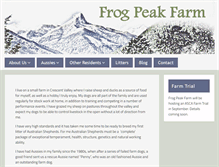 Tablet Screenshot of frogpeakfarm.com